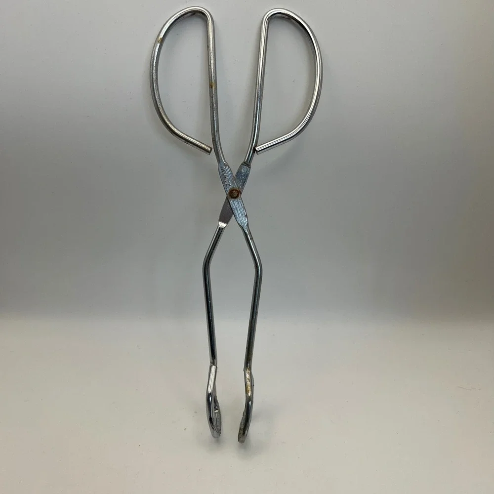 Vintage Hot Dog Tongs Stainless Steel Japan 8.5 inches